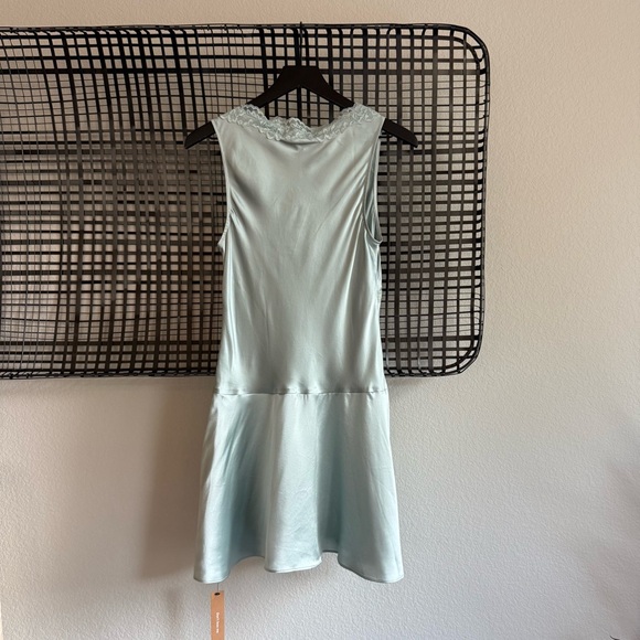 Reformation Light Blue Lace Trim Mini Dress - Picture 7 of 12